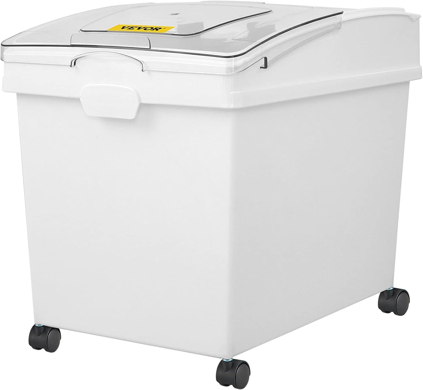VEVOR Rice Storage Container, 4.5Gallon/20L Capacity Large Dog Food Dispenser Bin, Kitchen Ingredient Grain Cereal Flour Bin, Pet food Containers with Wheels, Measuring Cup, Airtight Lid, 1 Pack