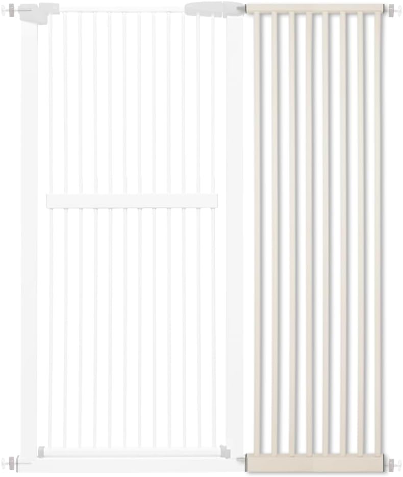Lumizone Extra Tall Cat Gate 61.02" High Pressure Mounted Extra Wide 30.12"-34.05" (17Sizes) 1.37" Gap No Drilling Auto-Close Tall Pet Gate for Dogs (Black, 30.12"-34.05" W)