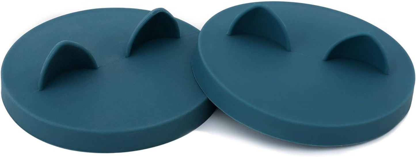 OHMO 2 Pack Dog Food Can Lids, (3, 12, 14oz etc.) Universal Size BPA Free Silicone Covers for Cat and Pet Food, Light Green