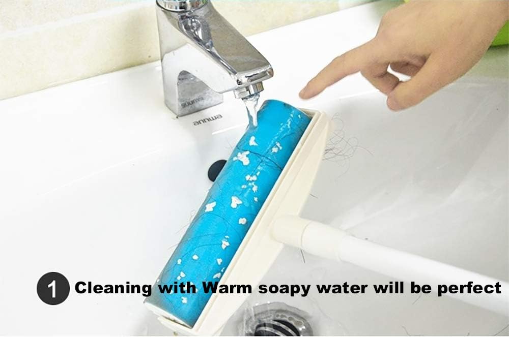 Sticky Resuable Tapeless Lint Roller Cat Dog Hair Remover with Long Handle Washable Tool Pet Shedding Brush Cleans Your Suit/Sofa 3 Diffrent Size One Set