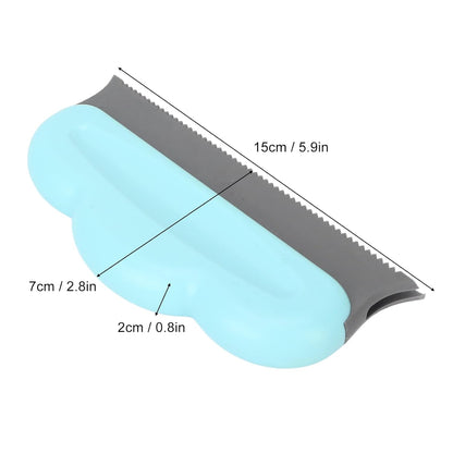 Silicone Cleaning Brush, Multifunctional Cleaning Brush for Pet Hair Removal from Clothes, Sheets, Carpets, Sofas - Elastic Soft Head, Comfortable Grip (5.9 x 2.8 x 0.8in)(blue)