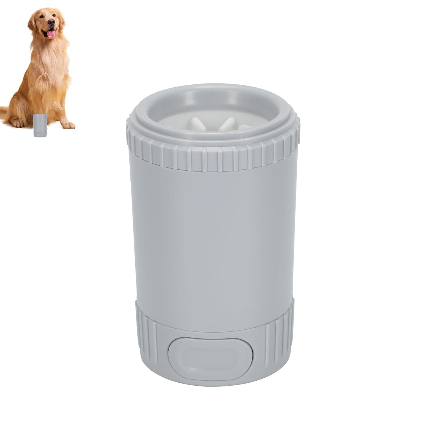 Dog Paw Cleaner, Pet Foot Washer for Small Medium Dogs Cat, Grooming Essentials to Wash Muddy Puppy Feet (Grey)