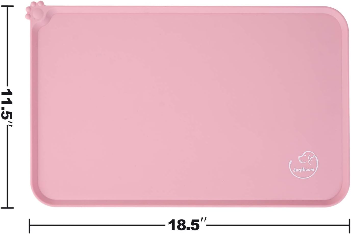 Silicone Waterproof Dog Cat Pet Feeding Mats, Non Slip, Easy Clean Pet Dog Cat Bowl Mats Placemat (18.5" x 11.5") Green