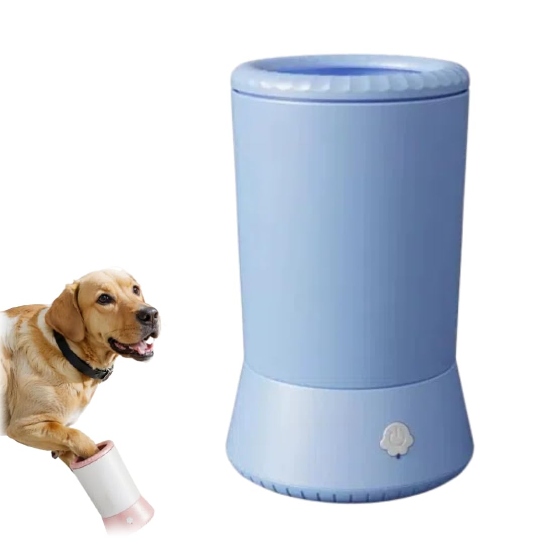 Automatic Dog Paw Cleaner 2025 New Dog Paw Cleaner Cup, Dog Paw Cleaner with USB Rechargeable, Paw Cleaner for Small Medium Large Breed Dogs Cats/Dogs (Blue)