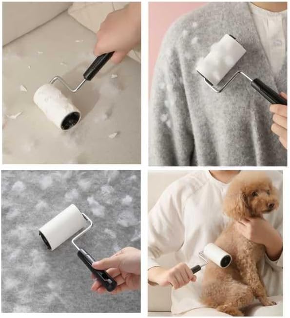 Lint Roller Extra Sticky PET Lint Roller - Cat Hair Remover & Dog Fur Remover，Lint Roller for Pet Hair - Sticky Rolls (1 Roller+1 Refills)