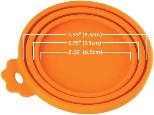 MoPawKT- Pet Food Can Covers, Silicone Can Lids for Cat/Dog Food, Universal 3 Sizes for Most of Standard Food Cans, BPA Free Reusable (2 lids+1 spoon)