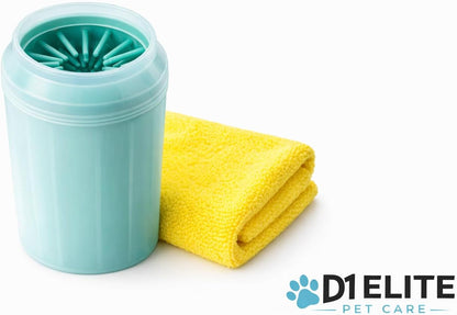 Dog Paw Cleaner Cup with Microfiber Towel – Portable Mud Cleaner for Dogs, Easy Clean & Dry Kit for Small Medium Large Dogs