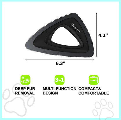 Pet Hair Removal Tool, Carpet Dog Hair Remover for Car Interior- Rapid Removal, Durable & Ergonomic, for Car Mats, Couch, Furniture, Carpets (Black)