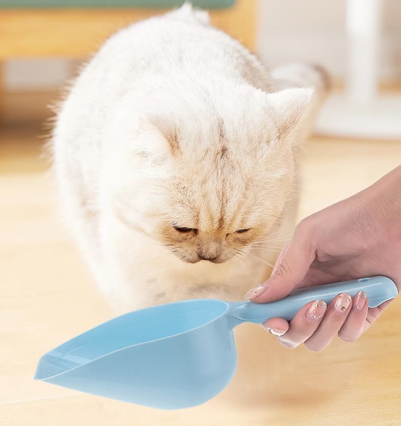 1-Cup Pet Food Scoop, Lines for 1/2 and 1 Cup - Dog, Puppy, Cat, Bird, Rabbit Plastic Scoop (Light Pink)