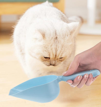 1-Cup Pet Food Scoop, Lines for 1/2 and 1 Cup - Dog, Puppy, Cat, Bird, Rabbit Plastic Scoop (Light Pink)