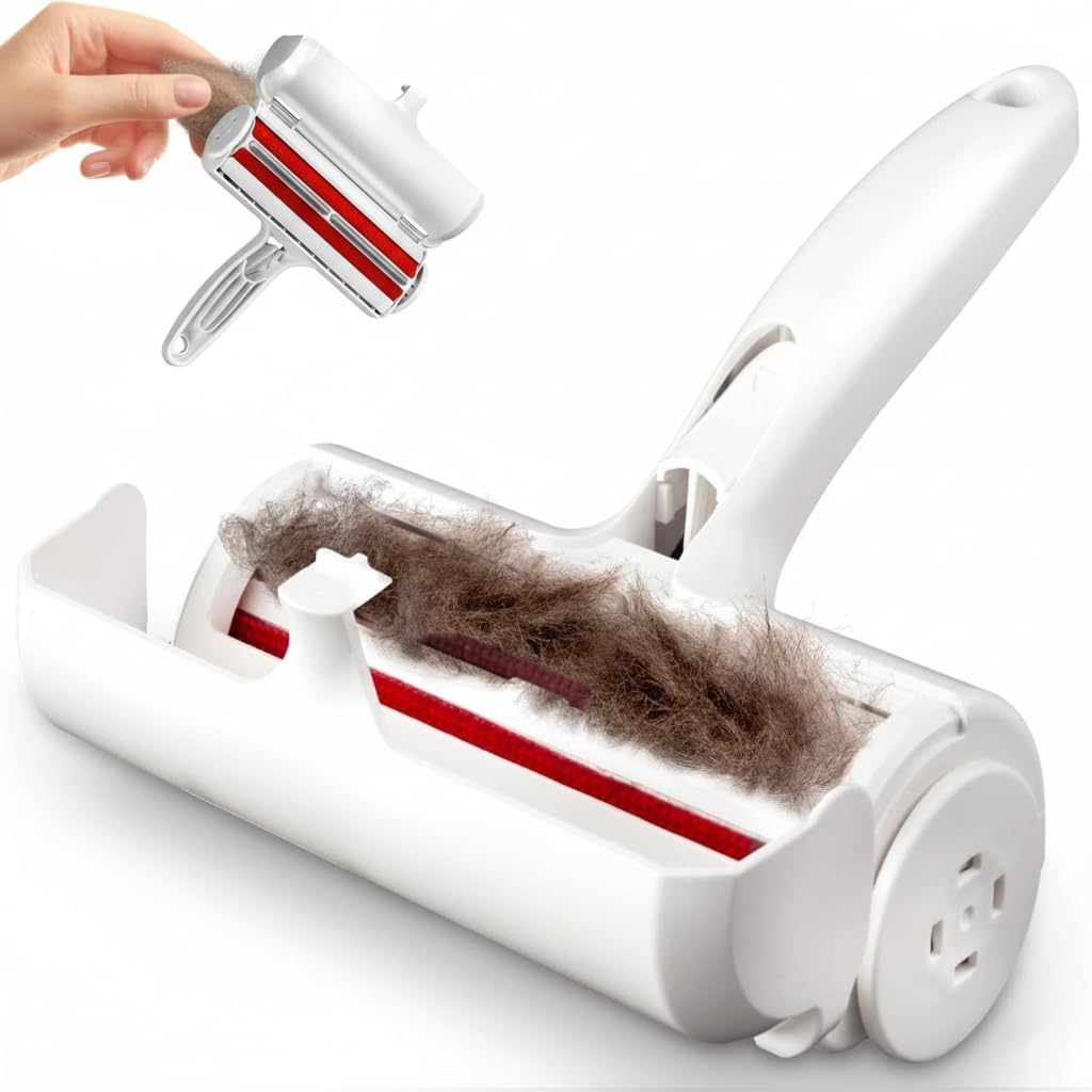 Pet Hair Remover Roller - Reusable Lint Roller for Dog and Cat Hair - Professional Fur Remover Tool for Furniture, Couch, Carpet, Bed - Heavy Duty Animal Hair Cleaner