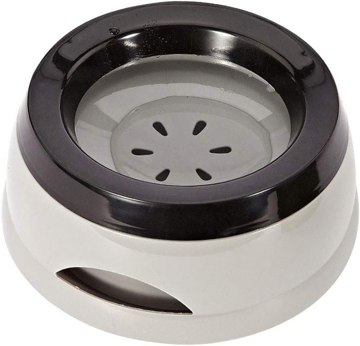 Love Dream No Spill Dog Water Bowl, No Drip Dog Slow Water Feeder No Slip Vehicle Carried Pet Water Dispenser 25 oz with Floating Disk Slow Drinking Bowl for Dogs Cats (Gray)