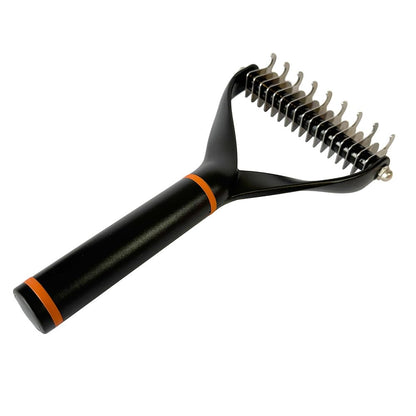 2-in-1 Metal Double Sided Shedding & Detangling Comb for Cats and Dogs Undercoat & Matted Fur Tool - Pet Grooming Brush(Blue)
