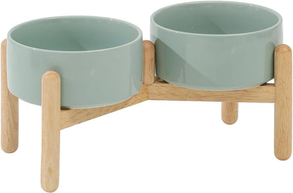 Havniva 8.3inch Ceramic Raised Dog Bowl with Stand, Elevated Dog Bowls for Large Breed Dog Food and Water Bowl Non-Slip Dog Dish Large Capacity Feeding Pet Water Bowl