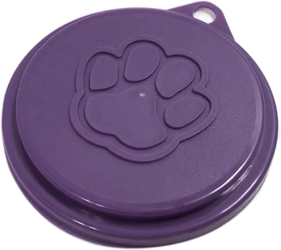 Medsuo 4pcs Dog Can Covers Pet Food Can Plastic Lids Caps for Tins Dog Cat Puppy Can Covers Reusable Sealed Tin Covers Lids for Pet Food Storage (Yellow, Blue, Purple, Pink)