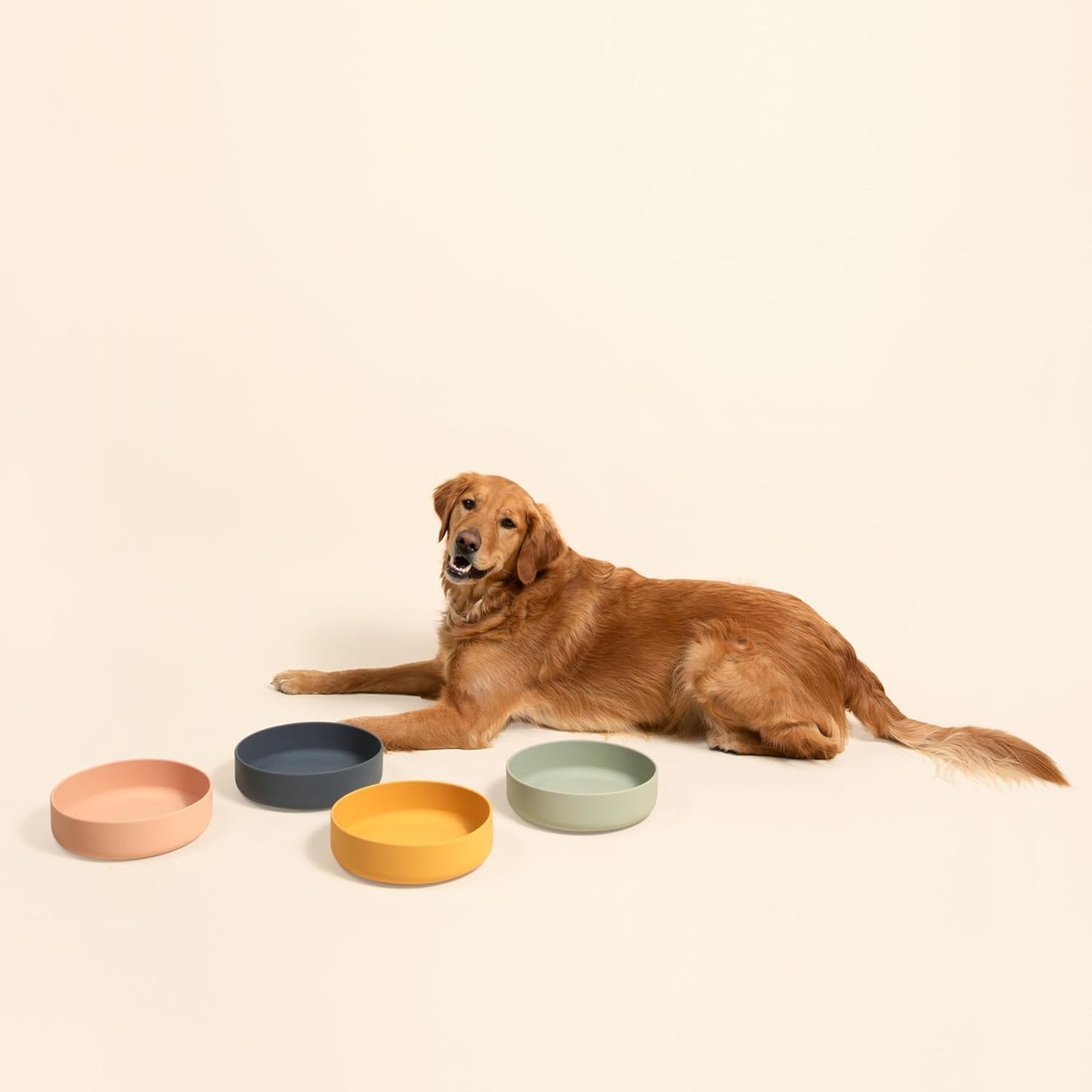 Should We Go? Dog Water Bowl - The Perfect Dish No-Spill, Less Mess Non-Tippable Water & Food Bowl, Pure Silicone with Suction Cup Fits 5 Cups 7.5" Across x 2.25" Tall, Ideal for All Pets, Medium-Sage