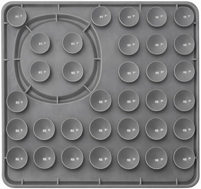 Hearth & Paw Silicone Lick Mat for Dogs Slow Feeder & Enrichment Mat, Food-Grade 100% BPA-Free Silicone, Mental Stimulation, Better Digestion, Anxiety Relief, Multiple Colors Available (Gray)
