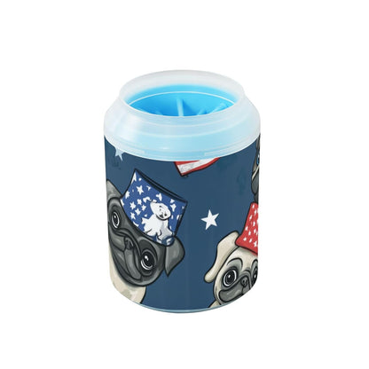Dog Paw Cleaner Cups for Dogs Pet Foot Washer Paw Scrubber for Medium Small Dogs Cats Cleaning Cup Cute Yellow Fiesta Guitars Cacti and Ethnic Birds