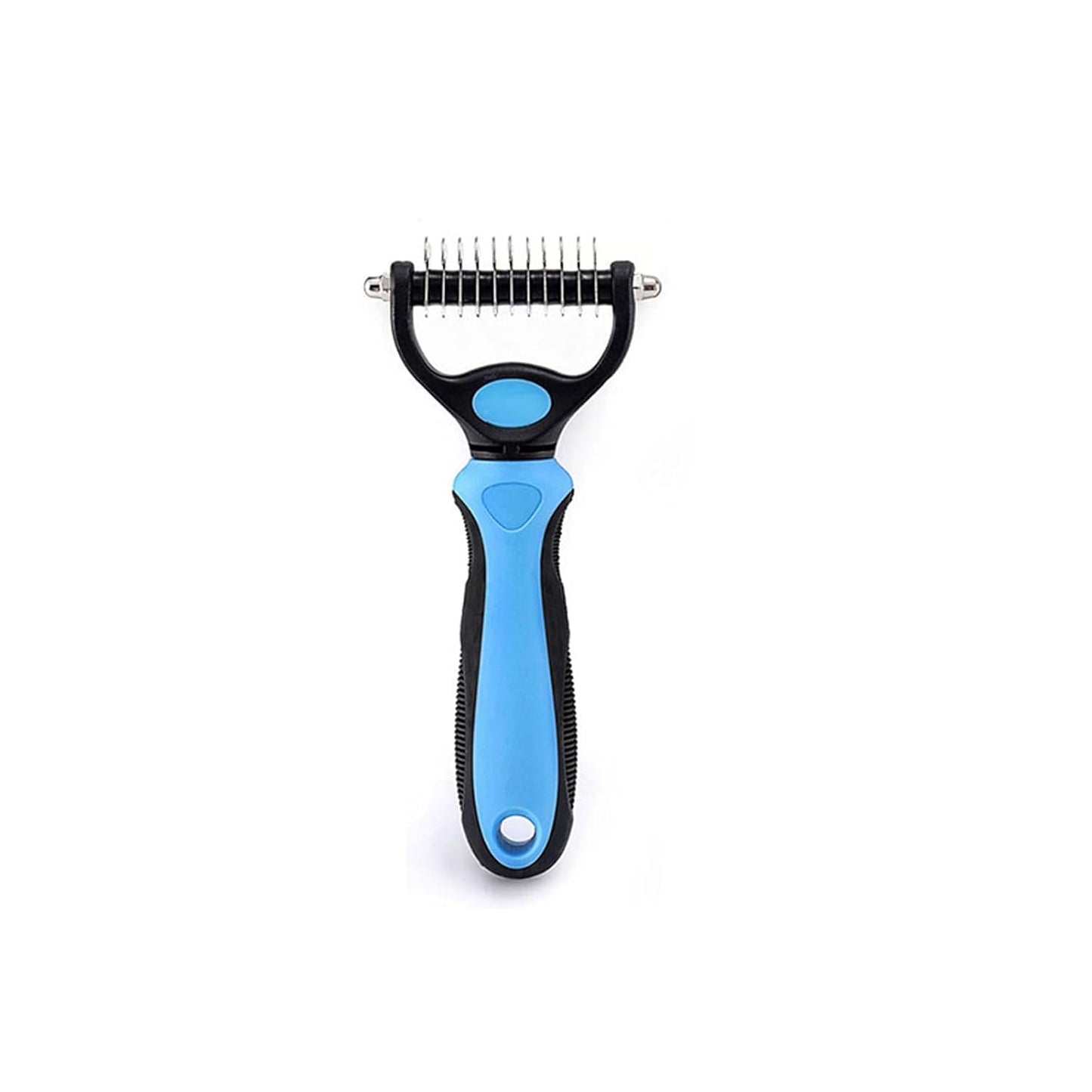 Sakerplus Dog Brush Tool Dog Brush for Shedding, Dual-Sided 9/17 Teeth Deshedding Dogs Brushes, Undercoat Rake for Dogs and Cat Brush (2, Pink, Large+Small)