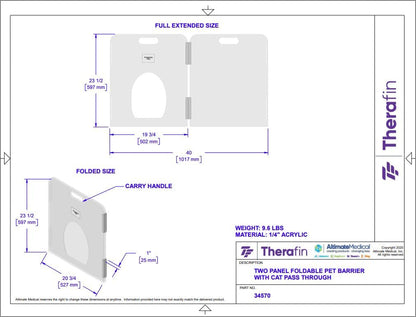 Pet Barrier (3-Panel) | Free-Standing Pet Gate | Foldable | Protect Your Indoor Living Spaces, Decorations, and Important Items from Pets | Made in The USA