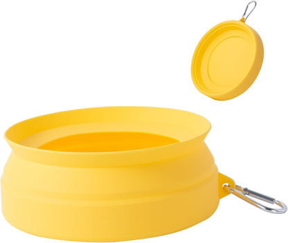 SLSON Spill Proof Dog Water Bowl for Cars,Collapsible No Splash Dog Travel Bowls Integrated Molding Portable Pet Bowl for Vehicle Road Trip Truck,RV,SUV,Boat Accessories (Cold Grey)