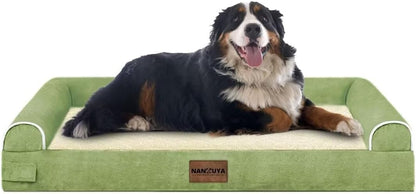 Large Dog Bed Orthopedic Washable: Beds Bolster XL Bed Large Big Dogs Memory Foam Couch Sofa Waterproof with Removable Cover