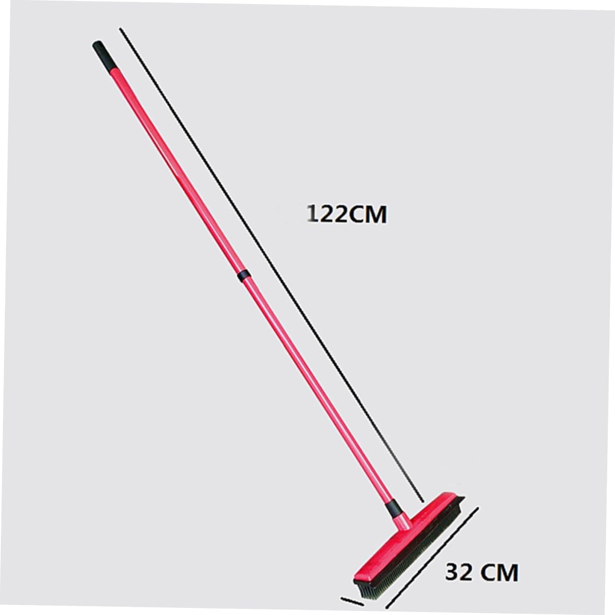 KOMBIUDA Pet Hair Cleaner Broom Handle for Hair Removal Versatile Mop for Carpets Rugs and