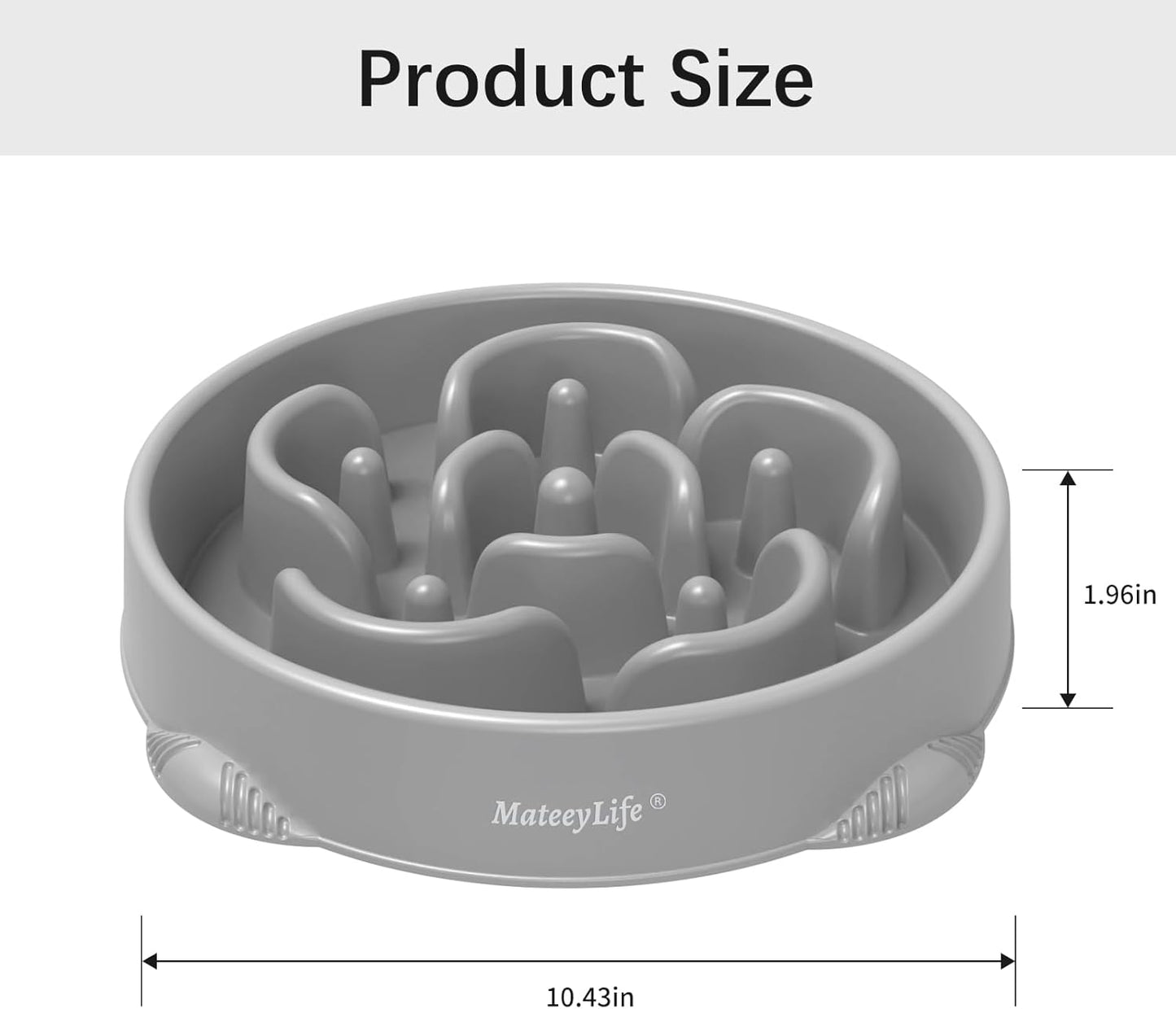 MateeyLife Slow Feeder Dog Bowls 2PCS, Anti-Choking Puzzle Dog Food Bowls, Anti-Slip Interactive Feeding Slow Down Eating, Bloat Stop Maze Dishes for Medium Breeds Pink&Purple