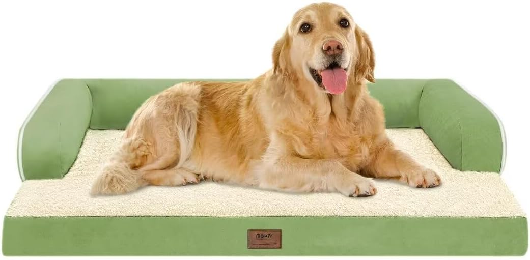 Large Dog Bed Orthopedic Washable - Beds Bolster - Medium XL XLarge Big Dogs - Memory Foam Couch Sofa - Waterproof with Removable Cover