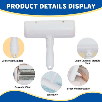 Pet Hair Remover Original Size Reusable Lint Roller for Cat & Dog Hair on Furniture, Couch, Carpet, Car, Rugs & Bedding Portable, Eco-Friendly White Classic