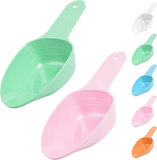 Dog Food Scoop-Melamine Pet Food Measuring Cup - 1 Cup 1/2 Cup 1/4 Cup Dog Cat Bird and Rabbit Food Feeding Scoop Dishwasher Safe - Pink
