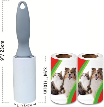 Lint Rollers for Pet Hair Extra Sticky, 600 Sheets Value Set Lint Roller with 2 Upgraded Handles, 6 Rollers Portable Pet Lint Remover for Clothes, Furniture, Carpet, Dog & Cat Hair Removal