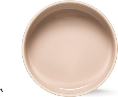Fringe Studio Matte Speckled Green Medium Raised Stoneware Feeder W/Stainless Steel Insert (7" Diameter x 5.5" H, 26 fl.oz.), PetShop Collection (453MD001)