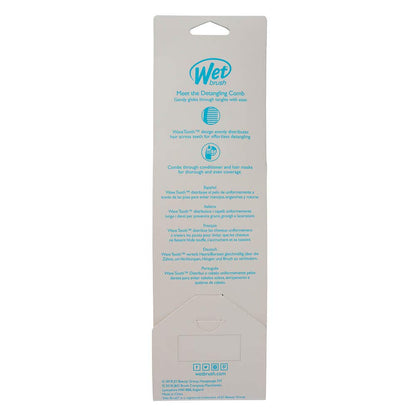 Wet Brush Detangling Comb, Black - Wide Tooth Hair Detangler with WaveTooth Design That Gently and Glides Through Tangles - Brush Throough Conditioner and Hair Masks - Gentle On Scalp and Pain-Free
