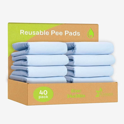 GREEN LIFESTYLE Washable Underpads - Large Pads for use as Incontinence Bed Pads, Reusable Pet Pads, Great for Dogs, Cats, Bunny, Seniors Bed Pad (Pack of 4-34x36)