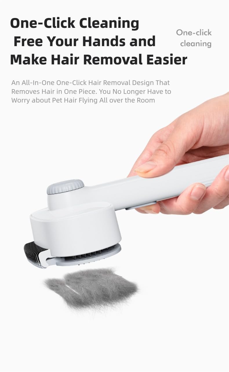 Pet Grooming Comb，Thinning & Detangling Brush with Cat-Claw Inspired Blades - Safe Dematting Tool for Long-Haired Cats/Dogs, Ergonomic Grip, Summer Cooling Solution
