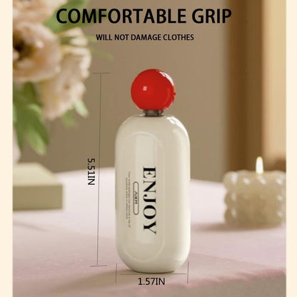 1pcs Enjoy Lint Roller, Enjoy Sticky Lint Roller, 2 In1 Washable Lint Remover，Reusable Portable Mini Travel Sticky Roller，Furniture,Clothes,Hair Removers for Dog and Cat (White)