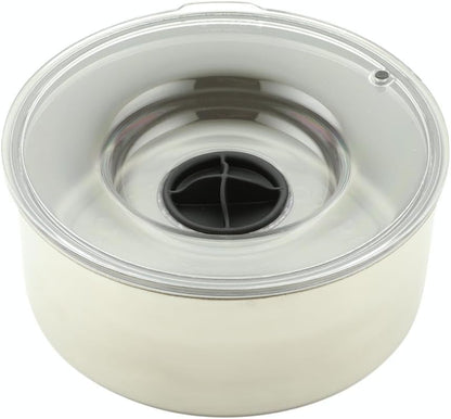 Slopper Stopper Stainless Steel Dripless Water Bowl with Tritan Plastic Lid – Holds 1 Gal, Reduces Spills & Trails Up to 85%+, Water Bowl for Large Breed Dogs (51-85 lbs), The Original Slobber Stopper