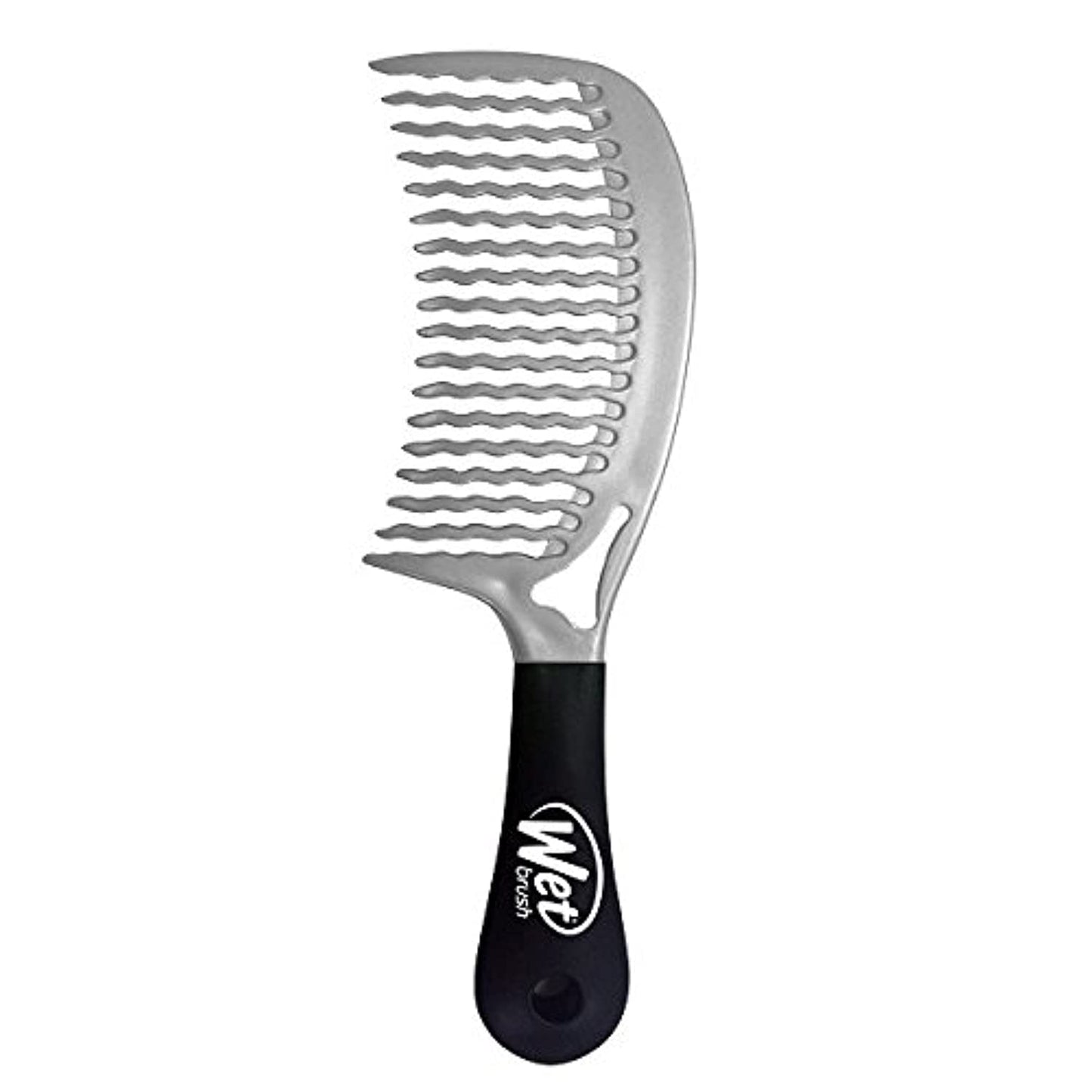 J D Beauty The Wet Detangling Hair Comb, Metallic Black, 2.1 Ounce