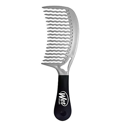 J D Beauty The Wet Detangling Hair Comb, Metallic Black, 2.1 Ounce