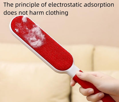 Double-Sided Self-Cleaning Lint Removers for Furniture, Clothes, Car Seats, Large Lint Remover Brush for Pet Hair, Lint, Dust, Dirt (Red)