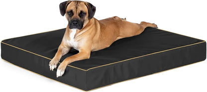 Dog Bed Cover,Waterproof Tough Plastic DIY Pet Bed Cover,Non Stick Hair Easy to Clean Rectangular Fillable Dog Bed Covers with Zipper(Dark Grey,44" L x 32" W x 4" Th,Cover Only)