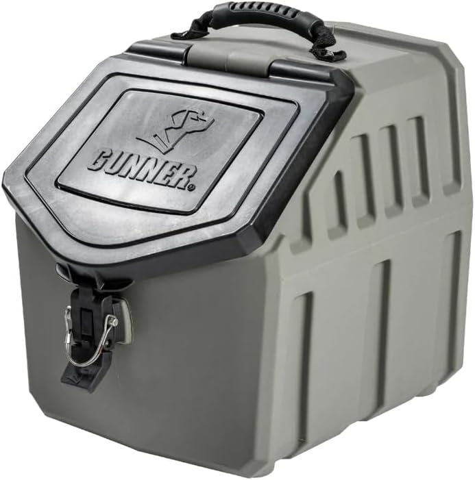 GUNNER 50 lbs Dog Food Storage Container - Waterproof & Airtight Pet Food Bin - Multi-Purpose Container for Dry Food, Corn, Chicken Feed, Treats, Bird Seed, & More - Gunmetal