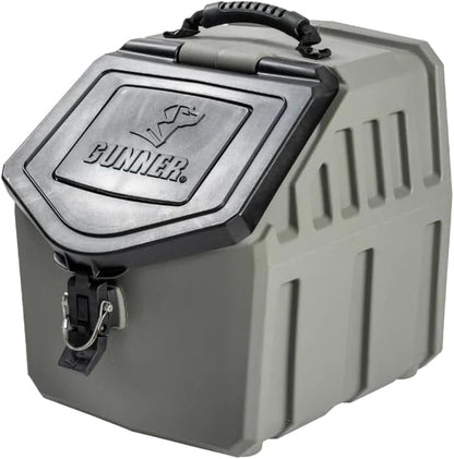 GUNNER 50 lbs Dog Food Storage Container - Waterproof & Airtight Pet Food Bin - Multi-Purpose Container for Dry Food, Corn, Chicken Feed, Treats, Bird Seed, & More - Gunmetal