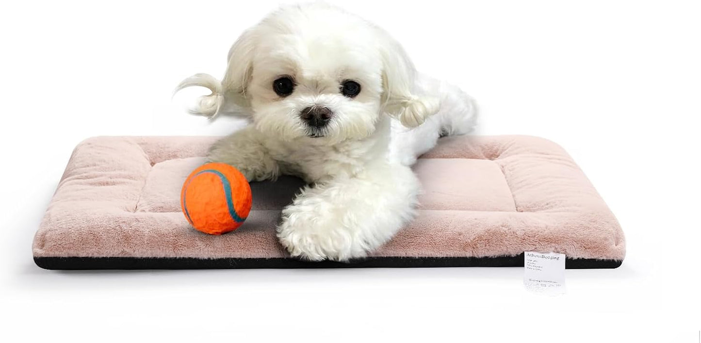 Dog Beds Crate Pad for Medium/Large Dogs Fit Metal,Ultra Soft, Washable & Anti-Slip Kennel Pad for Dogs Cozy Sleeping Mat,Gray 36inch