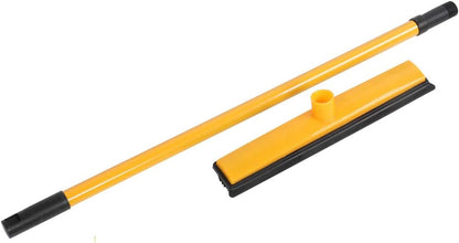 Pet Hair Sweeper, Rubber Broom Pet Hair Lint Removal Device with Telescopic Bristles Sweep Cleaner 27 to 47 Inches Adjustable Length Rubber Bristles TPE Scraper for Carpet Tile Hardwood Linoleum
