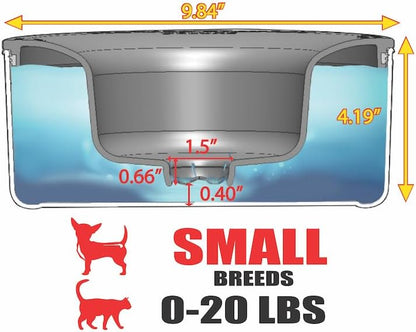 Slopper Stopper Stainless Steel Dripless Water Bowl with Tritan Plastic Lid – Holds 1 Gal, Reduces Spills & Trails Up to 85%+, Water Bowl for Large Breed Dogs (51-85 lbs), The Original Slobber Stopper