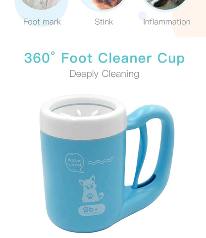 Dog paw cleaner, semiautomatic paw washer for dogs, Portable Pet Foot Wash Cup, Soft Pet Feet Quickly Cleaner.