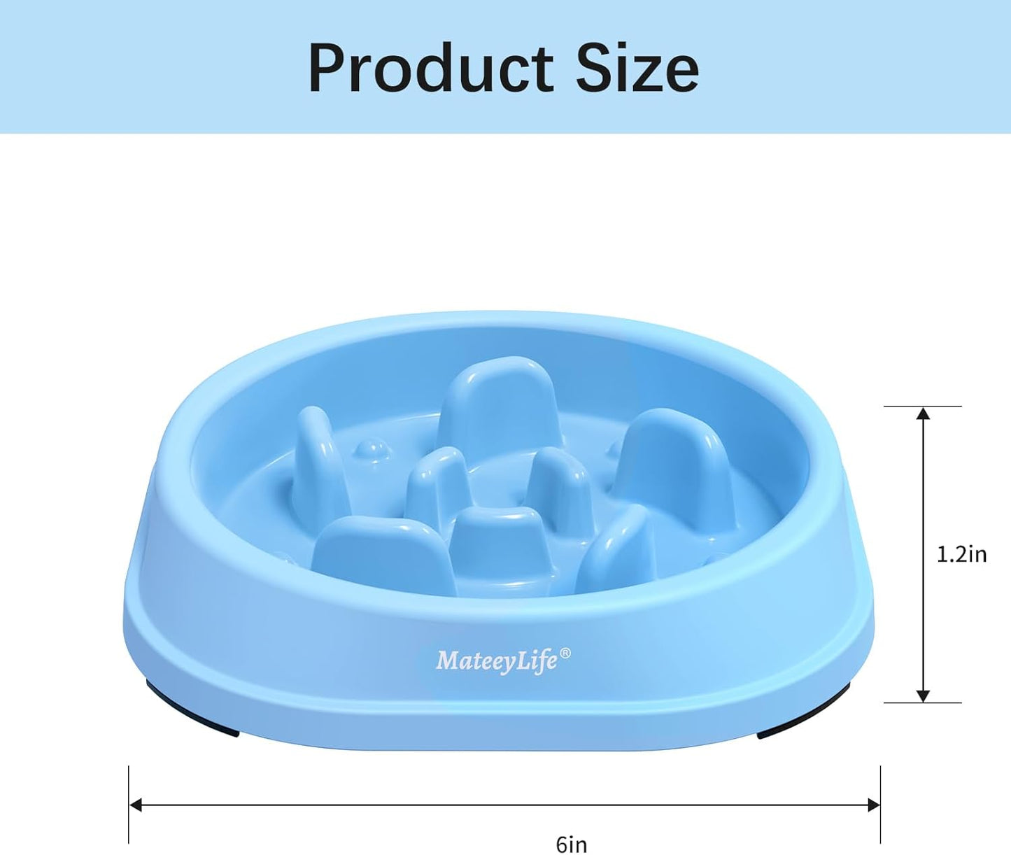 MateeyLife Slow Feeder Dog Bowls 2PCS, Anti-Choking Puzzle Dog Food Bowls, Anti-Slip Interactive Feeding Slow Down Eating, Bloat Stop Maze Dishes for Medium Breeds Pink&Purple