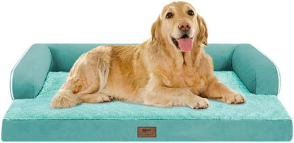 Large Dog Bed Orthopedic Washable - Beds Bolster - Medium XL XLarge Big Dogs - Memory Foam Couch Sofa - Waterproof with Removable Cover
